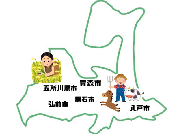 青森県の地図